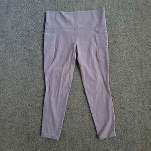 Athleta Leggings Womens Large Purple Salutation Stash Pocket‎ II 7/8 Tight Yoga